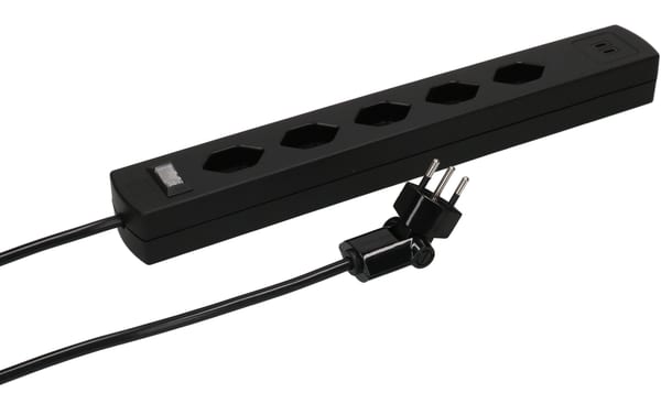 2265559_4 - Mediatech Max Hauri Steckdosenl. Safety Line 5x Typ 13 90°, sz Schal. USB Mag. 2m cli.