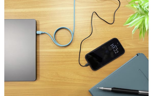 2266102_5 - Mediatech Ansmann USB-C Kabel magnetisch, auf USB-C, Länge: 120cm, blau