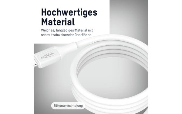 2266103_4 - Mediatech Ansmann USB-C Kabel magnetisch, auf USB-C, Länge: 120cm, ws