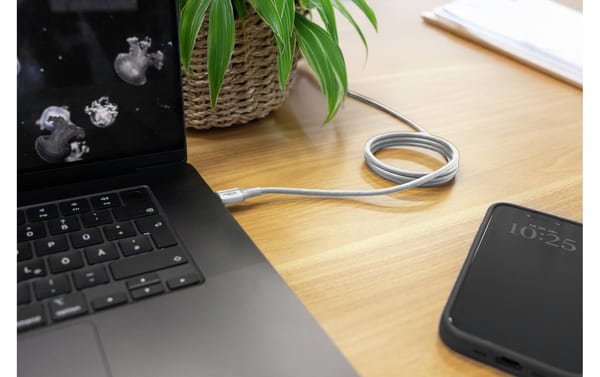 2266103_6 - Mediatech Ansmann USB-C Kabel magnetisch, auf USB-C, Länge: 120cm, ws