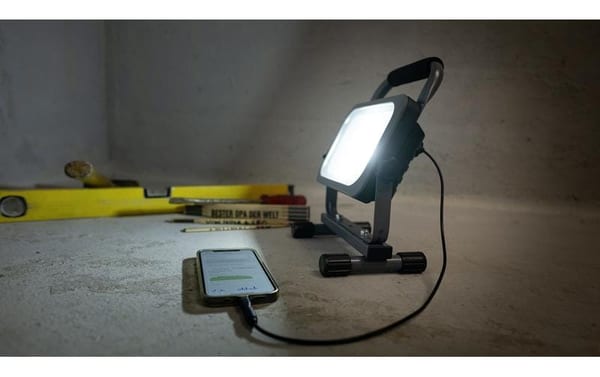 2267615_3 - Mediatech Steffen Worklight LED Akku-Strahler 30W mit Traggriff & Standfuss, grau