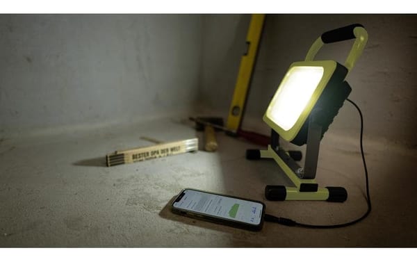 2267616_3 - Mediatech Steffen Worklight LED Akku-Strahler 45W mit Traggriff & Standfuss, gelb