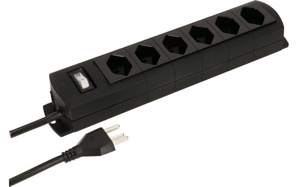 2277197_3 - Mediatech MAX HAURI Prime Line 6x Typ 23 Kunststoff Schwarz Schalter 3 m