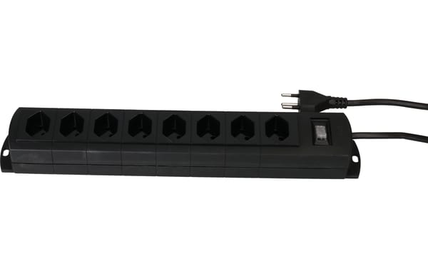 2277215_2 - Mediatech MAX HAURI SPLIT Prime Line 8x Typ 13 Kunststoff Schwarz Schalter 5 m