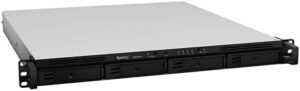 Leistungsstarke 4-Bay RackStation für maximale Flexibilität (49,02 x 43,69 x 25,4 cm, 8,46 kg, Diskless)