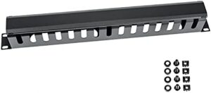 Effizientes Kabelmanagement für 19" Racks (483 x 70 x 45 mm, 1HE, Schwarz)