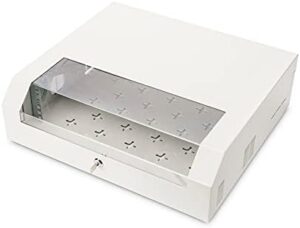 Robuster 19" Netzwerk-Schrank für Wandmontage (3 HE + 2 HE, 30 kg Traglast, Grau)