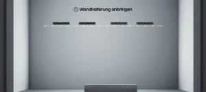 Samsung IAB 110 2K All in One LED 110 All in One LED Wall 126mm 2K - Mediatech Samsung The Wall IAB 110 Zoll 2K, Montage Schritt 1, Wandhalterung anbringen