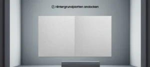 Samsung IAB 110 2K All in One LED 110 All in One LED Wall 126mm 2K - Mediatech Samsung The Wall IAB 110 Zoll 2K, Montage Schritt 2, Hintergrundplatten andocken