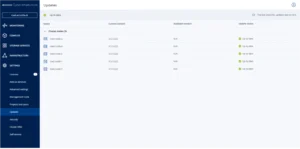 Acronis Cyber Appliance 15031 HW+SW 1yr Subscription 31TB - Mediatech Acronis Cyber Infrastructure, Übersicht der Updates je Knoten