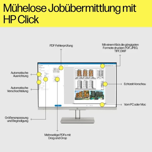 HP DesignJet T2600DRPS 36 Zoll, Übersicht HP Click
