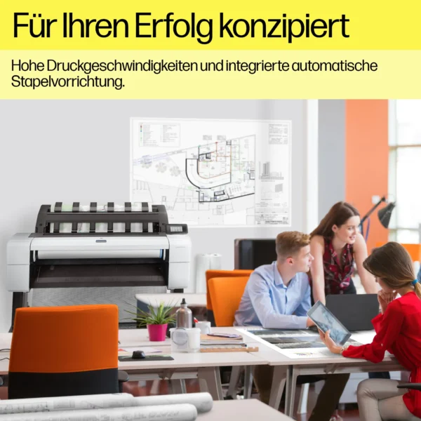 HP DesignJet T2600DRPS 36 Zoll, im Büro, Team bespricht Pläne