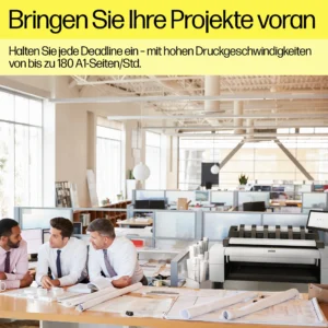 HP DesignJet T2600DRPS 36 Zoll, in einem Grossraumbüro