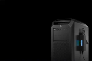 HP Workstation Z8 G5 TWR 5E8Y0EA XEON GOLD 6530 4x32GB 2TB W11P RTX A4000 - Mediatech HP Z8 G5 Workstation mit Zusatzmodul an der Seite