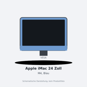 Apple iMac 24 Zoll, Blau, VESA, M4 8 CPU-Kerne