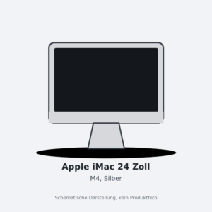 Apple iMac 24 Zoll, Silber, M4 8 CPU-Kerne