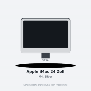 Apple iMac 24 Zoll, Silber, VESA, M4 8 CPU-Kerne