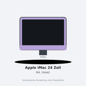 Apple iMac 24 Zoll, Violett, VESA, M4 10 CPU-Kerne