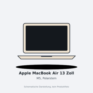 Apple MacBook Air 13 Zoll, Polarstern, M5 10 CPU-Kerne 10 GPU-Kerne