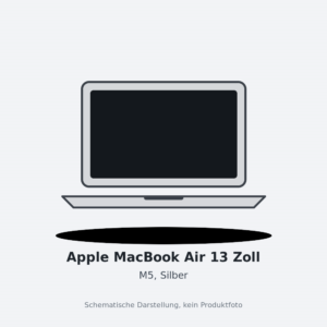 Apple MacBook Air 13 Zoll, Silber, M5 10 CPU-Kerne 10 GPU-Kerne