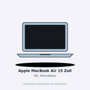 Apple MacBook Air 15 Zoll, Himmelblau, M5 10 CPU-Kerne 10 GPU-Kerne