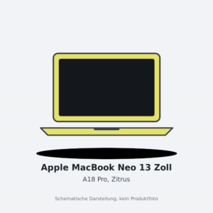 Apple MacBook Neo 13 Zoll 256GB, Zitrus, A18 Pro