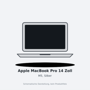 Apple MacBook Pro 14 Zoll, Silber, M5 10 CPU-Kerne 10 GPU-Kerne