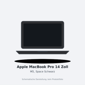 Apple MacBook Pro 14 Zoll, Space Schwarz, M5 10 CPU-Kerne 10 GPU-Kerne