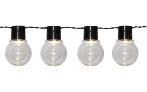 Star Trading Solar Lichterkette Partaj Schwarz, Lichtfarbe Warmweiss
