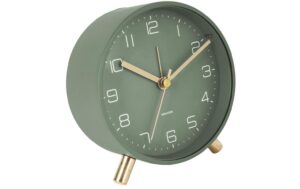 KARLSSON Wecker Lofty, Grün matt D: 11 cm, Exkl. 1 x AA Batterien