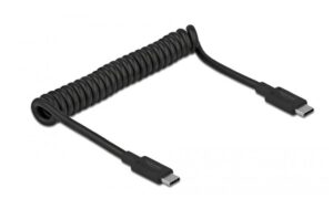 Delock USB3.1 Spiralkabel Typ-C 30-70cm Typ-C Stecker zu Typ-C Stecker, schwarz kaufen Schweiz | Mediatech.ch
