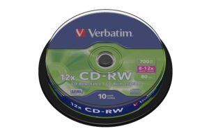Verbatim CD-RW 12x 700MB/80Min, 10er Sp. nicht bedruckbar, mit Logo kaufen Schweiz | Mediatech.ch