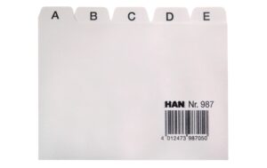 HAN Register A-Z, A7 quer 25-teilig für Karteiboxen