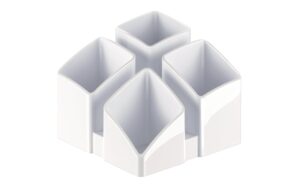 HAN Stifteköcher SCALA 4 Fächer, weiss