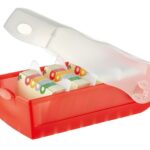 HAN Karteibox A8 quer 100 Karten, transluzent-rot