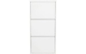 Kare Schuhschrank Caruso 3er, Weiss geflext 103 x 50 x 14 cm, Stahlblech, 6 Paar Schuhe kaufen Schweiz | Mediatech.ch