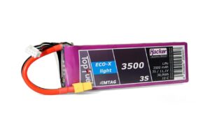 TF ECO-X LiPo-Akku 11.1V 3500mAh 3S 10C Light 140x43x18 mm, 230 g XT60, MTAG