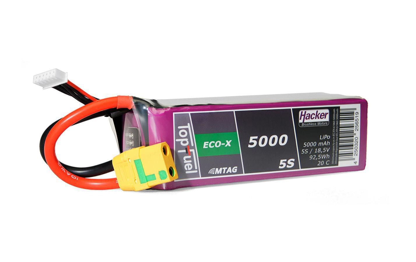 TF ECO-X LiPo-Akku 18.5V 5000mAh 5S 20C 138x42x44 mm, 552 g XT90/AS, MTAG