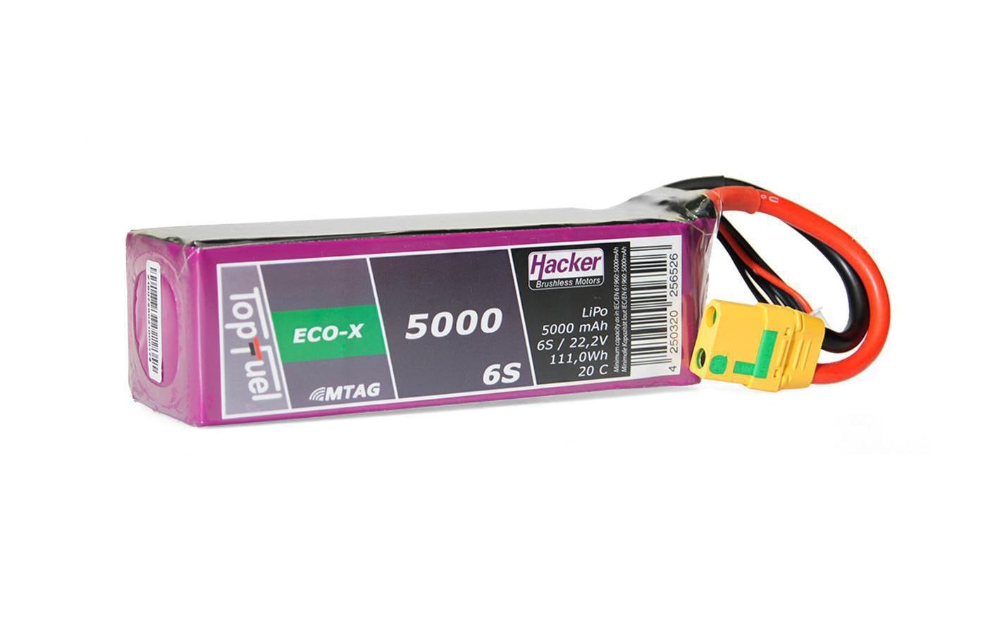 TF ECO-X LiPo-Akku 22.2V 5000mAh 6S 20C 138x42x52 mm, 653 g XT90/AS, MTAG