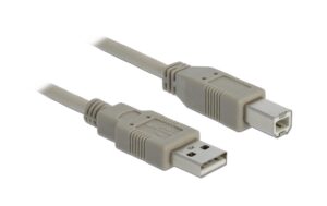 Delock USB2.0-Kabel A-B: 3m 480Mbps, grau kaufen Schweiz | Mediatech.ch