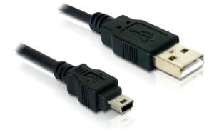 Delock USB2.0-Kabel A-MiniB: 1.5m, schwarz USB-A Stecker zu USB-B mini 5pin Stecker kaufen Schweiz | Mediatech.ch