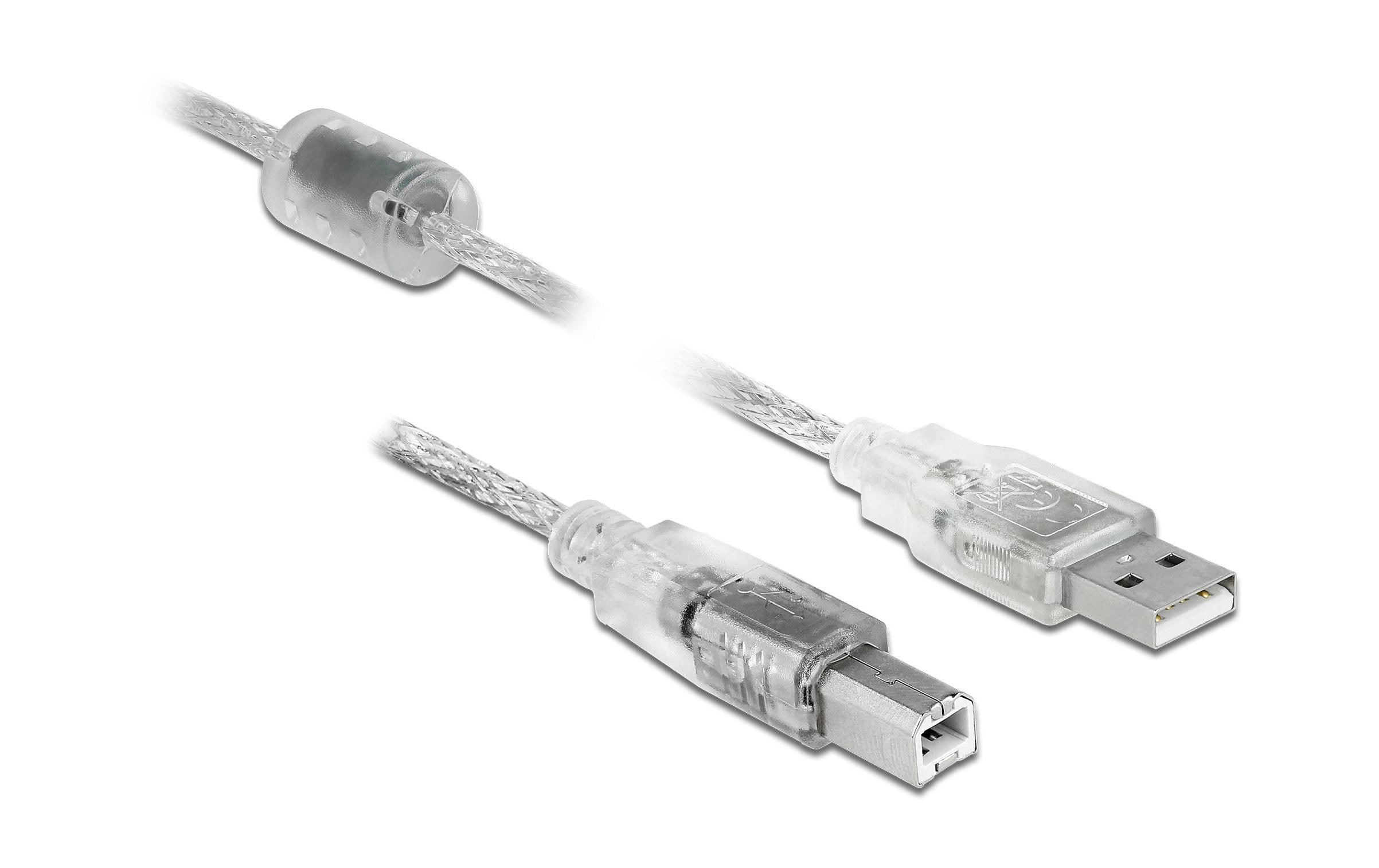 Delock USB2 Kabel A-B, 2m, transparent für USB2.0 Geräte, 480 Mbps kaufen Schweiz | Mediatech.ch
