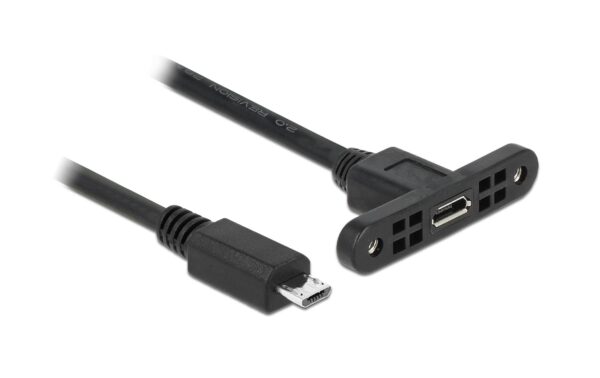 Delock USB2 Kabel MicroB: 25cm, zum Einbau Buchse-Stecker, mit Schrauben kaufen Schweiz | Mediatech.ch