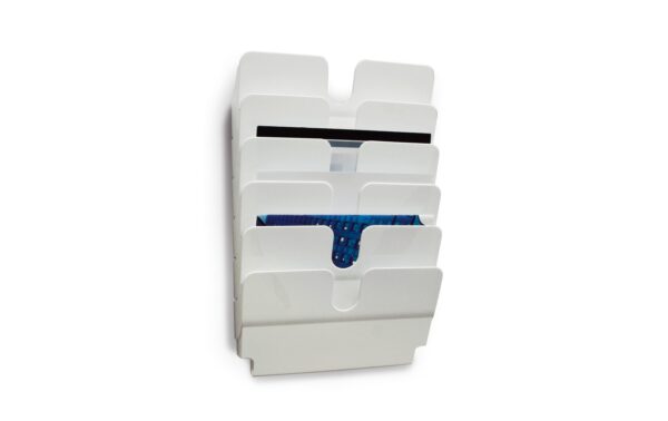 1020426 - Mediatech Durable Prospektständer Flexiplus 6 A4 quer 6 Fächer, 340x750x100mm, weiss kaufen Schweiz | Mediatech.ch