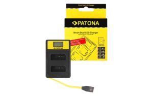 PATONA Smart Dual LCD USB Ladegerät Für Canon LP-E12