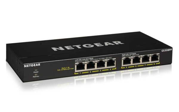 1021725 - Mediatech Netgear GS308PP: 8 Port Switch 8-Port Gigabit Switch kaufen Schweiz | Mediatech.ch