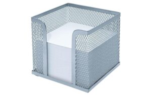 WEDO Zettelbox Office-Serie Silber 700 Blatt, für Blätter 9 x 9 cm