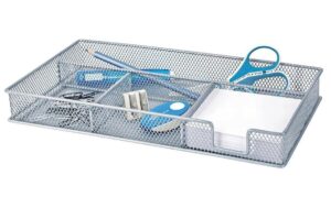 WEDO Stiftehalter Office-Serie Silber im Gitter-Look, Grösse 29 x 16 x 4cm
