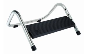 WEDO Fussstütze Trittboy schwarz/Chrom 4 Höhenstufen, Stand und Rutschfest