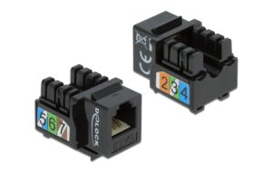 Delock Keystone Modul Cat.3, UTP, schwarz extern: RJ12 Buchse, Intern LSA Leiste kaufen Schweiz | Mediatech.ch